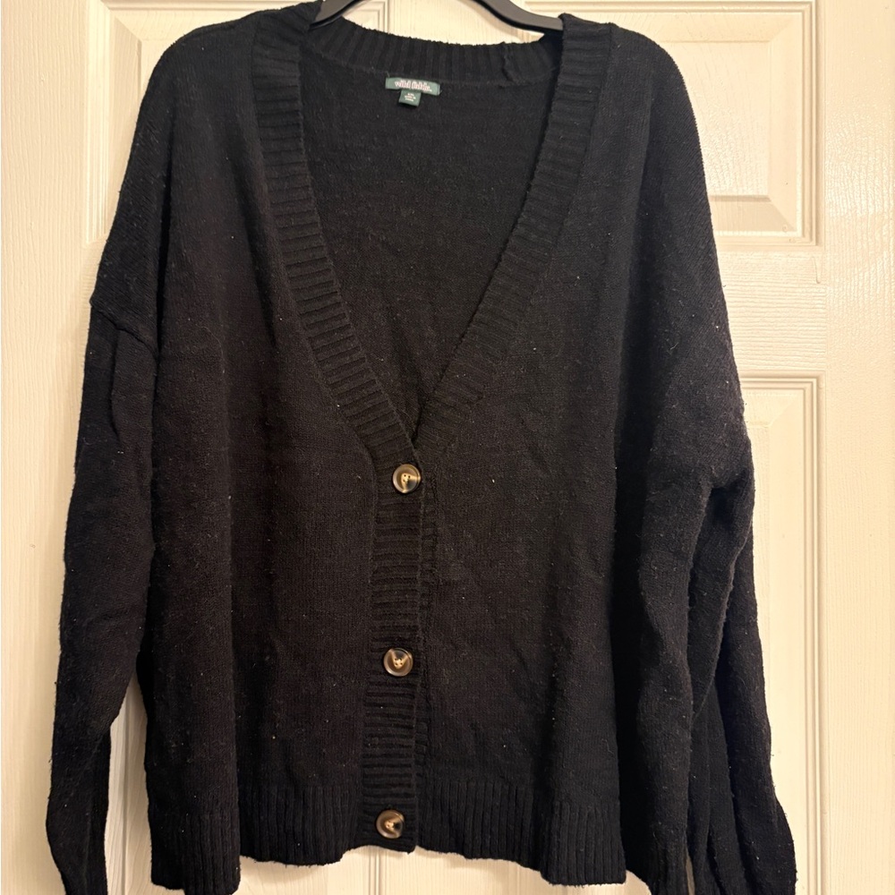 Wild Fable Black Cardigan Sweater